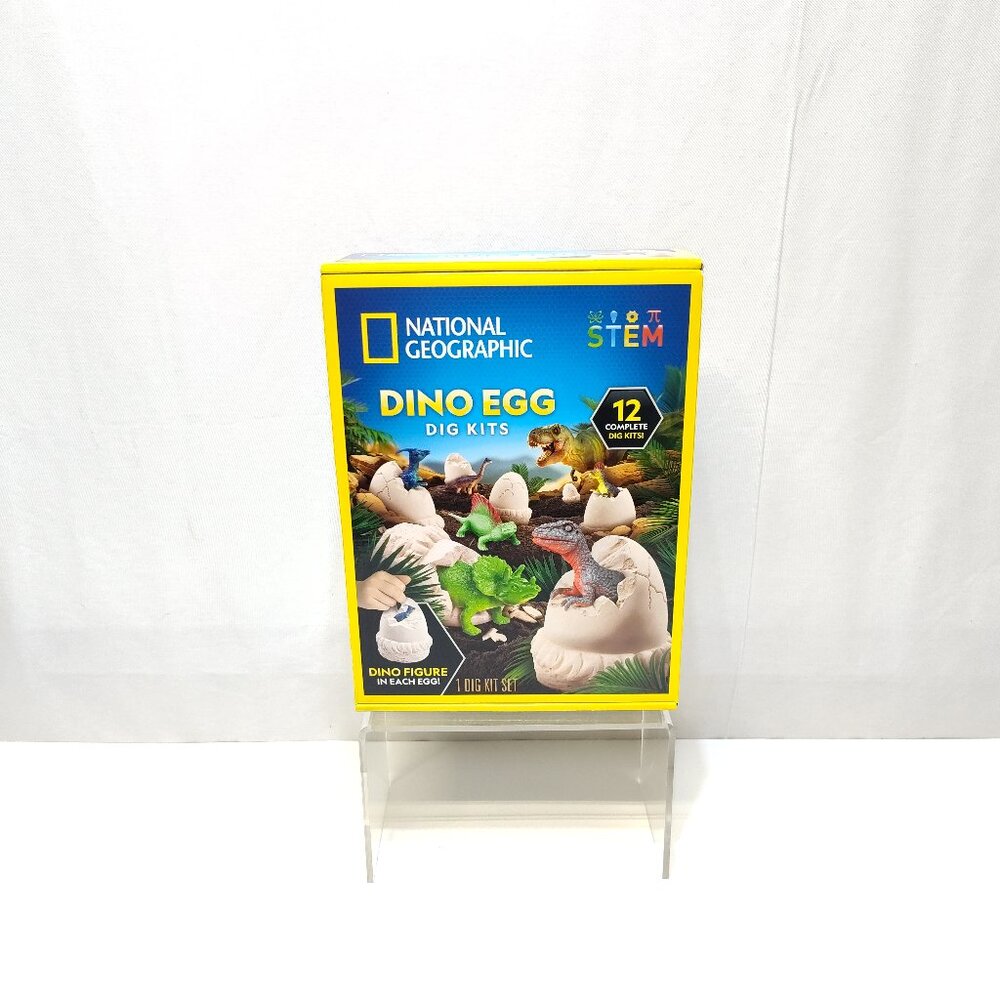 National Geographic Dino Egg Dig Kit Dinosaur Figures Tools Kids Science Toy NIB